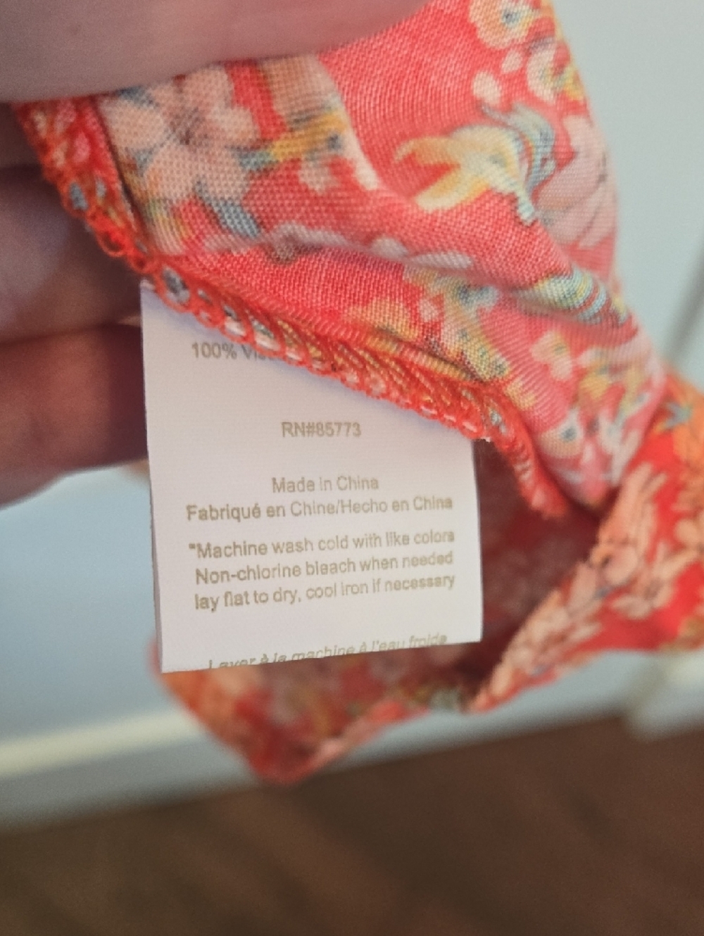 O'Neill Juniors' Luciana Coral Floral Tie-Detail Sleeve Mini Dress M - Picture 9 of 11